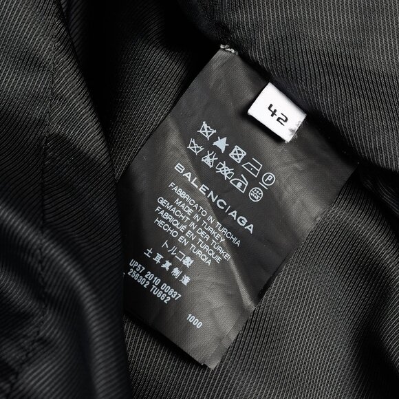 Balenciaga Black Lambskin-Leather Moto Jacket - Picture 10 of 12